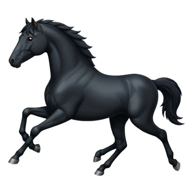 Running black horse  sticker