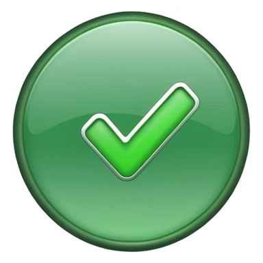 Green tick mark no background sticker