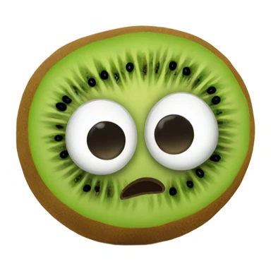 kiwi with face sticker