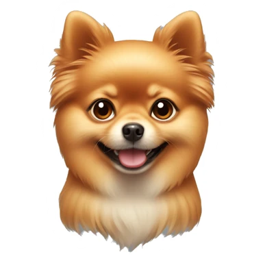 Little Pomeranian dog with little round ears red color  sticker