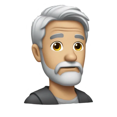 middle aged man grey hair grey beard face palm  sticker