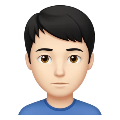 Joven blanco de buena parecencia cabello negro sticker