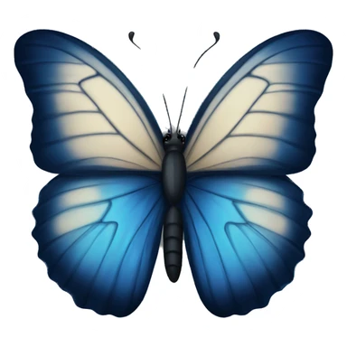 a black and dark blue butterfly sticker