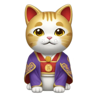 maneki neko university student sticker