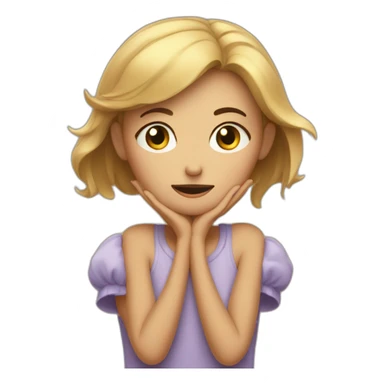 Sad Girl with opened arms waiting for a hug sticker