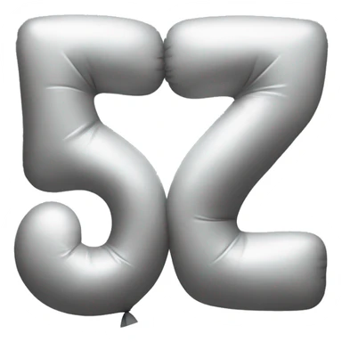 number 5 in a shape of a balloon sticker