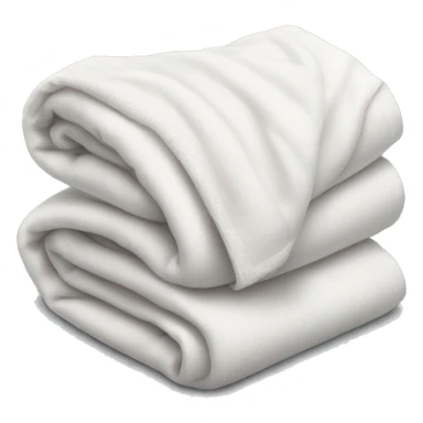 white folded blanket  sticker
