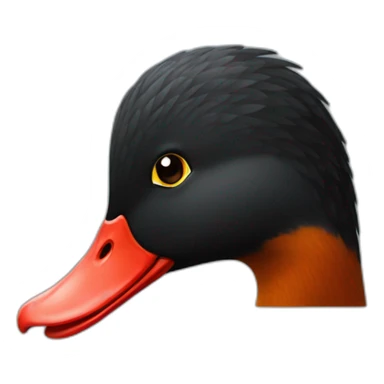 Black and red duck sticker