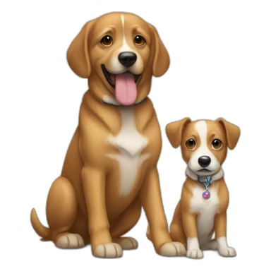 Chien avec une Cassy sticker