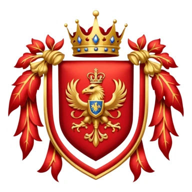 Red Royal Crest sticker