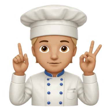 French chef with the 🤌 hand sticker