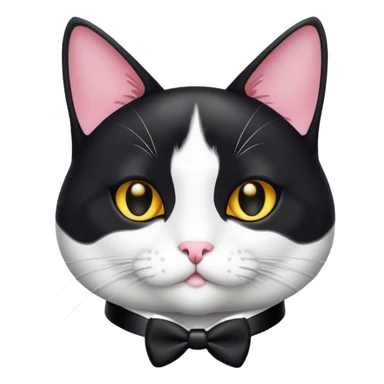 Black and white tuxedo cat sticker