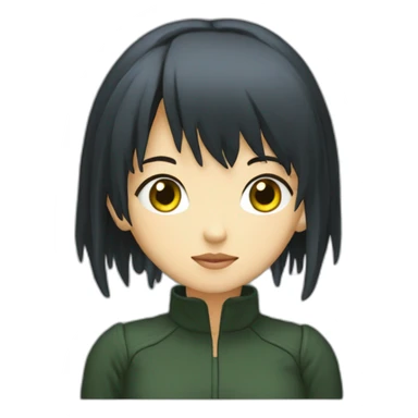 ghibli sprited away girl in matrix sticker