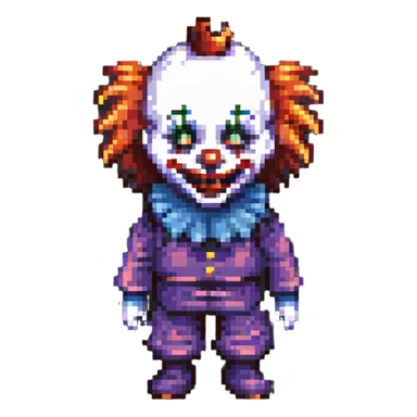 creepy clown sticker