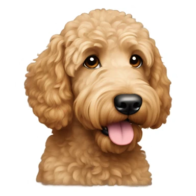 Light brown goldendoodle  sticker