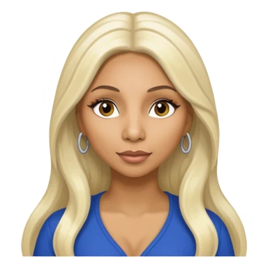 Tamar Braxton with long platinum blonde hair sticker