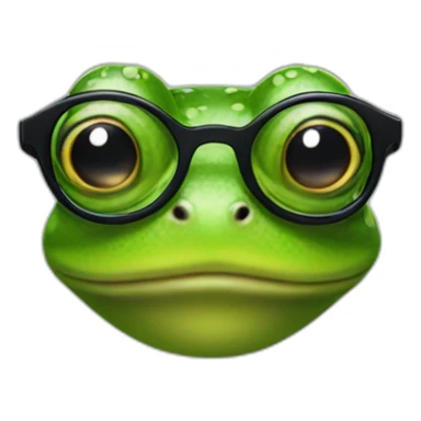 frog with black glasses sticker