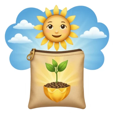Sunbeam + seed pouch,Sky Gardener. sticker