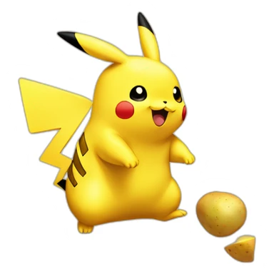 Patate sur pikachu sticker