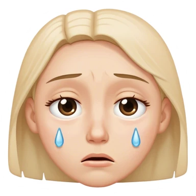 pleading face with tears in eyes sticker