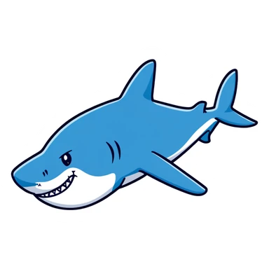 Shark wearing blue Nike shoes sticker