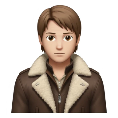 Leon Kennedy from resident evil 4 remake in sheepskin coat sticker