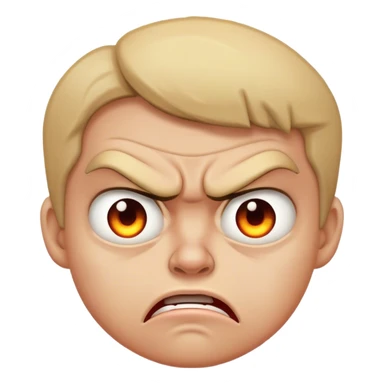 disgusted angry face sticker