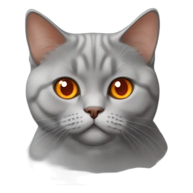 A red chabby british shorthair cat with orange eyes sticker