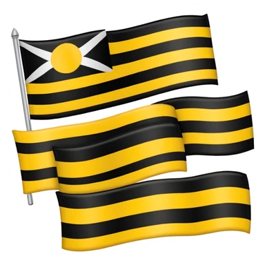 three horizontal stripes: black (top), white (middle), and yellow (bottom) garifuna flag sticker
