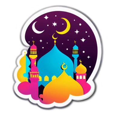 Ramadan Mubarak celebration sticker