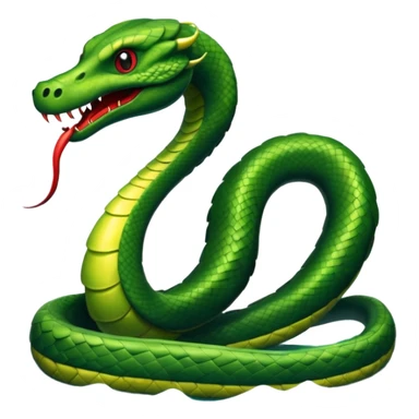 Sea Serpent – Long green snake-like monster rising from water sticker