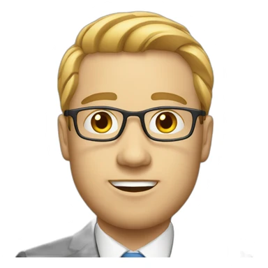 white financial analyst sticker