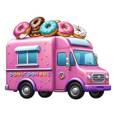 extravagant donut truck sticker
