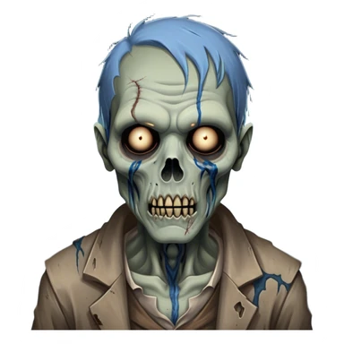 Cinematic Realistic WoW undead friendly zombie Portrait, depicted with decayed yet noble features, his weathered, pallid skin etched with ghostly blue veins and ancient scars. Clad in modest, tattered attire in muted browns and greys that remain consistently rugged, his hollow eyes burn with determined defiance. Rendered with lifelike texture and dramatic natural lighting, high shine, noble and resilient, capturing the stoic spirit of an undead veteran of Azeroth. sticker