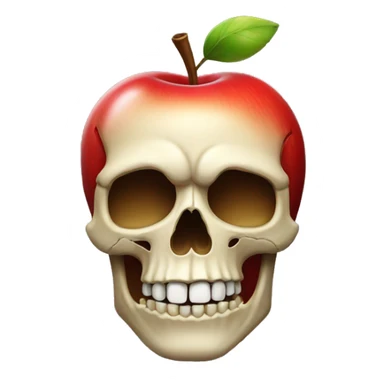 Skull apple sticker