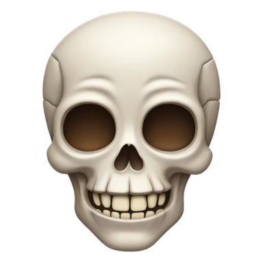 Skull with a smirking smile sticker