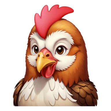 Chicken wishing you were his Valentines sticker
