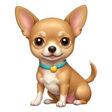 Chihuahua with a toy sticker