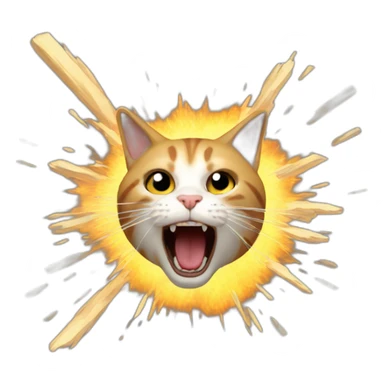 Cat explosion sticker