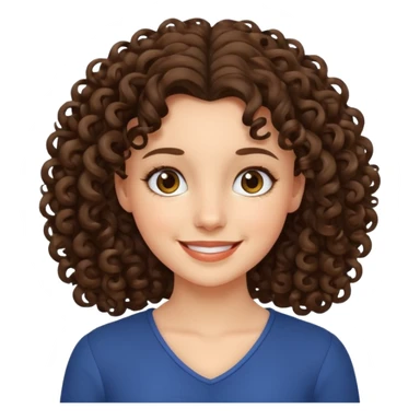 Emma brunette krøller sticker