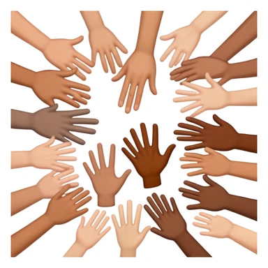 multiple hands sticker