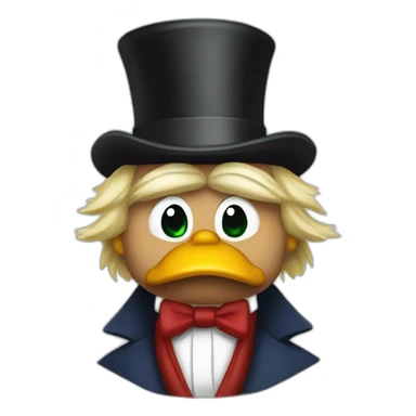 Trump as scrooge mcduck sticker