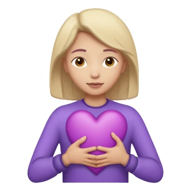 Beby Arms hug a dull Purple Heart sticker