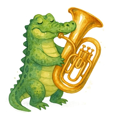 watercolor style crocodilo bombardino sticker