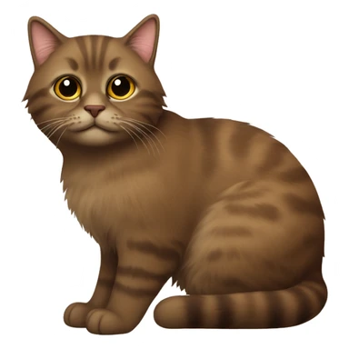 brown-furry-scottish-cat sticker