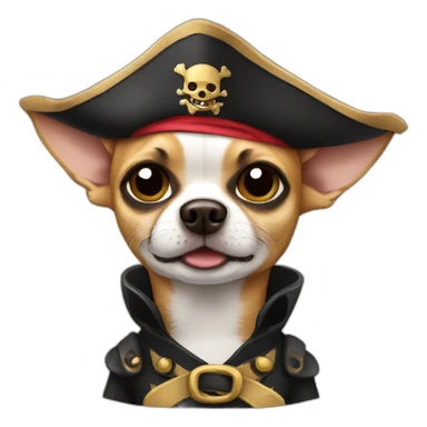 Chihuahua pirate sticker