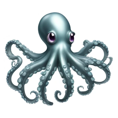A chrome octopus sticker