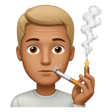 Man smoking the cartridge sticker