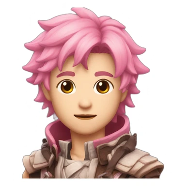 a male pink miqo'te sticker