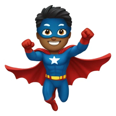superhero flying sticker